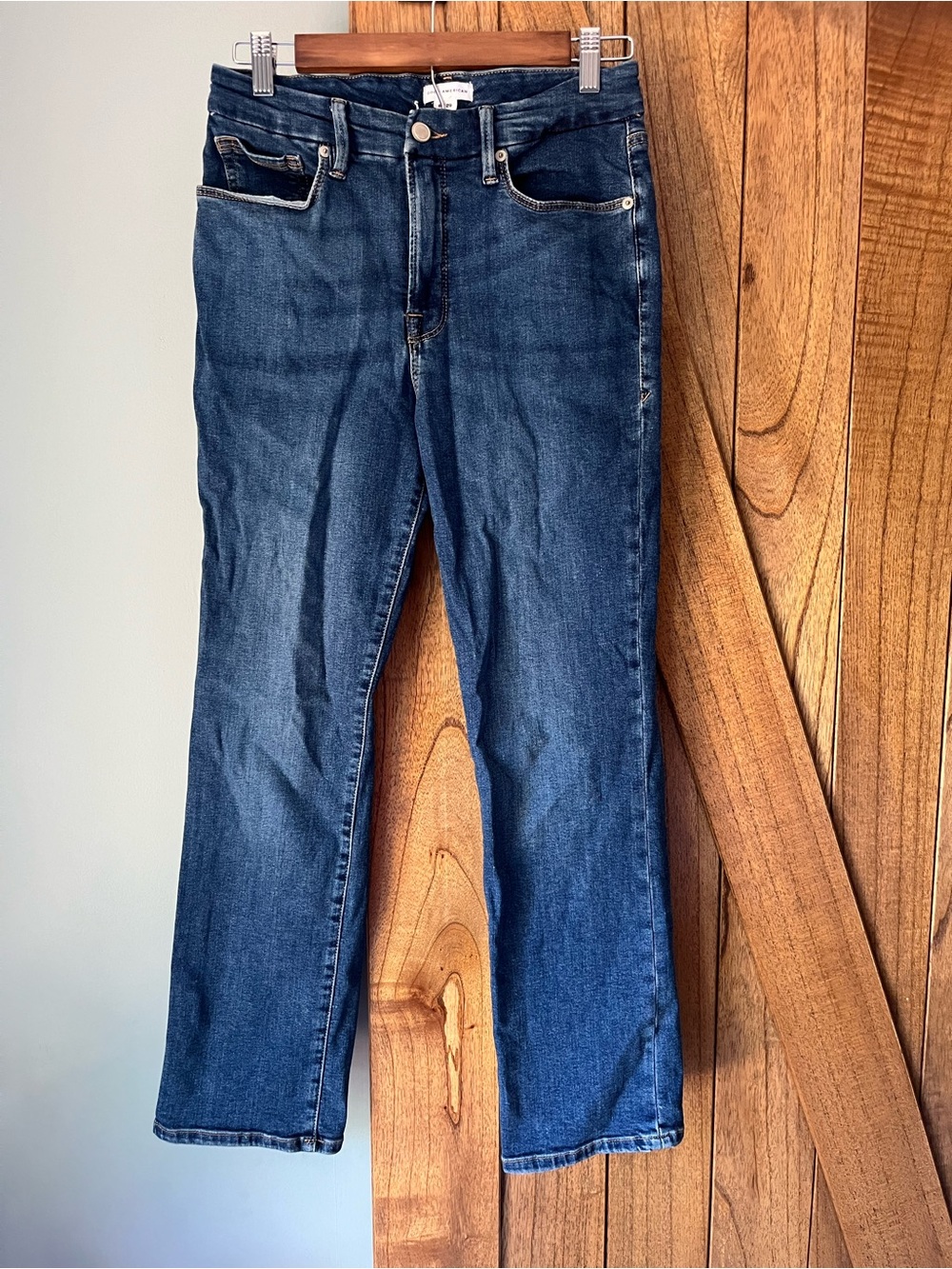 Good American Indigo Straight-Leg Jeans
